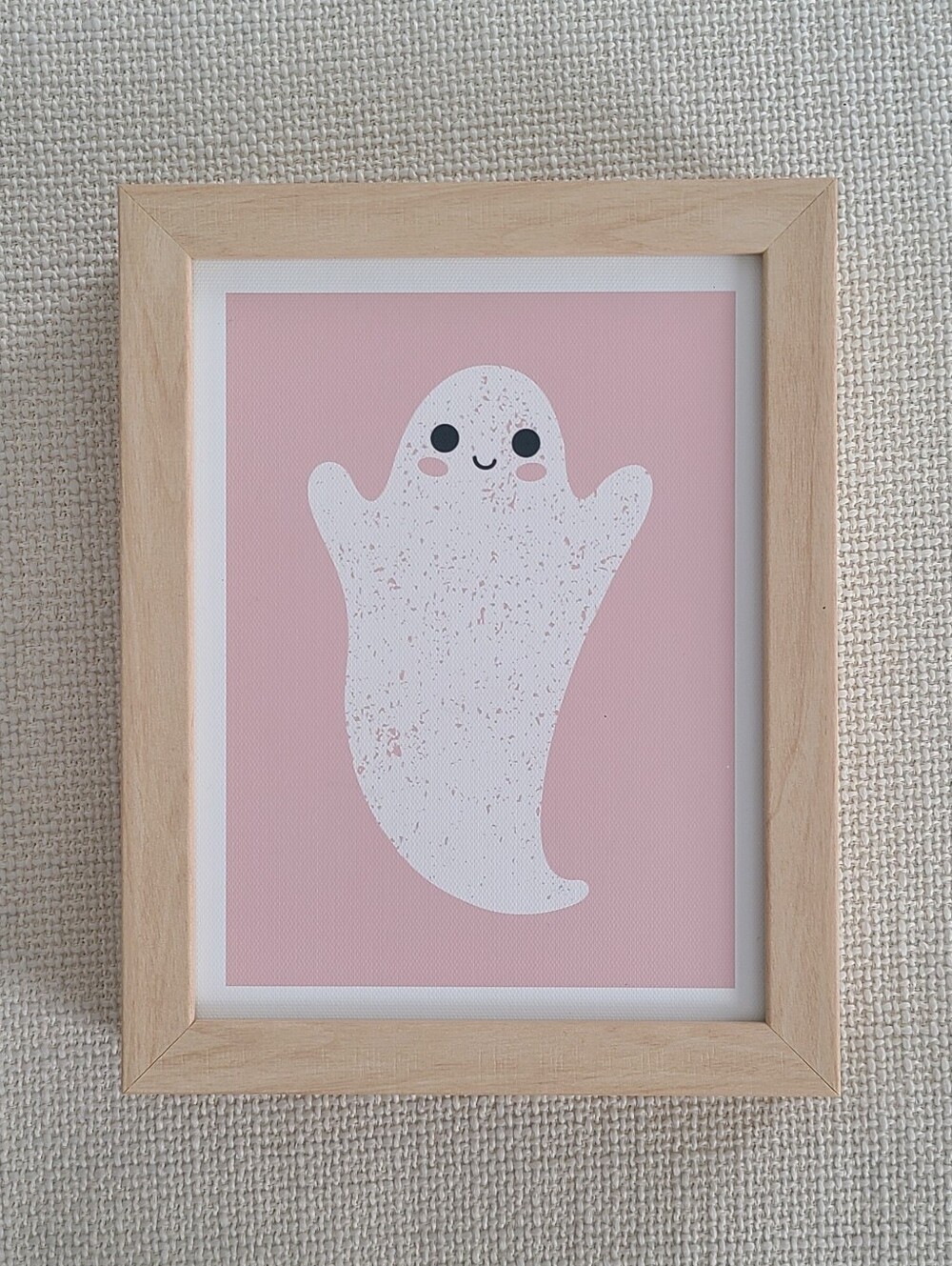 Light Pink Halloween Ghost Wall Art by Petal Lane Home